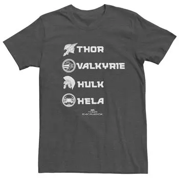 Мужская футболка с изображением значка Marvel Thor Ragnarok и именем Stack Licensed Character