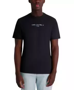 Мужская футболка с камуфляжным логотипом KARL LAGERFELD PARIS, черный