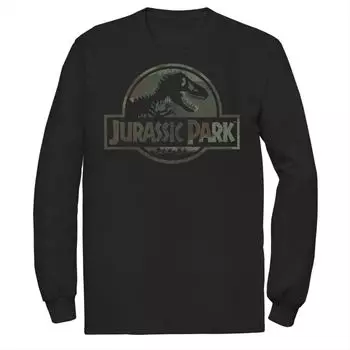 Мужская футболка с камуфляжным логотипом «Парк Юрского периода» Fossil, Black Licensed Character, черный