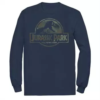 Мужская футболка с камуфляжным логотипом «Парк Юрского периода» Fossil, Blue Licensed Character, синий