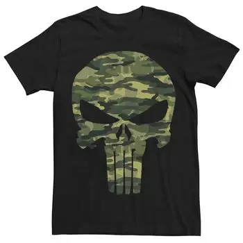 Мужская футболка с камуфляжным принтом и символом черепа Marvel Punisher Licensed Character