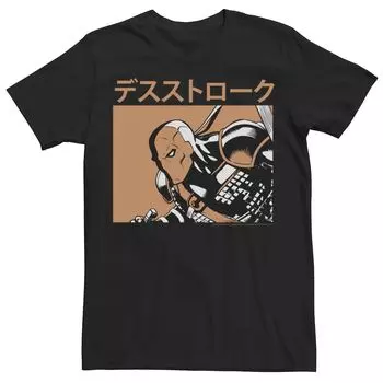 Мужская футболка с кандзи «Лига справедливости DC Comics» Deathstroke Licensed Character