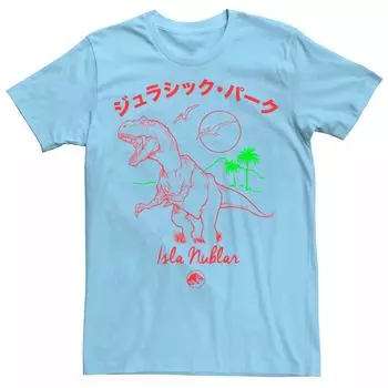 Мужская футболка с кандзи «Парк Юрского периода» Isla Nublar Licensed Character