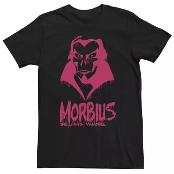 Мужская футболка с каплями краски Morbius The Living Vampire Marvel, черный