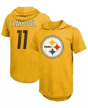 Мужская футболка с капюшоном chase claypool gold-tone pittsburgh steelers с именем и номером игрока tri-blend hoodie Fanatics, мульти