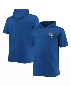 Мужская футболка с капюшоном и пуловером royal milwaukee brewers big and tall jersey с коротким рукавом Profile