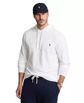 Мужская футболка с капюшоном из джерси большого и высокого роста Polo Ralph Lauren, белый