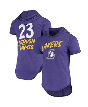 Мужская футболка с капюшоном lebron james heathered purple los angeles lakers tri-blend Fanatics, мульти