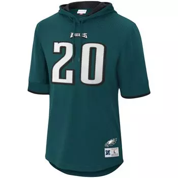 Мужская футболка с капюшоном Mitchell & Ness Brian Dawkins Green Philadelphia Eagles Retired Player с сеткой имени и номера