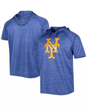 Мужская футболка с капюшоном royal new york mets space-dye raglan Stitches