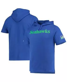 Мужская футболка с капюшоном royal seattle seahawks game day Mitchell &amp; Ness