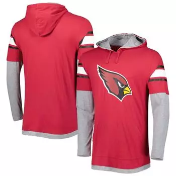 Мужская футболка с капюшоном с длинными рукавами Cardinal Arizona Cardinals New Era