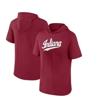 Мужская футболка с капюшоном с фирменным логотипом Crimson Indiana Hoosiers Primary Logo Fanatics