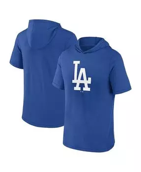 Мужская футболка с капюшоном с коротким рукавом Royal Los Angeles Dodgers Fanatics, синий