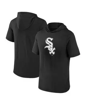 Мужская футболка с капюшоном с короткими рукавами и логотипом Chicago White Sox черного цвета Fanatics, черный