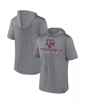 Мужская футболка с капюшоном с логотипом Heather Grey Texas A&M Aggies Modern Stack Fanatics, серый