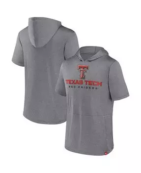 Мужская футболка с капюшоном с логотипом Heather Grey Texas Tech Red Raiders Modern Stack Fanatics, серый