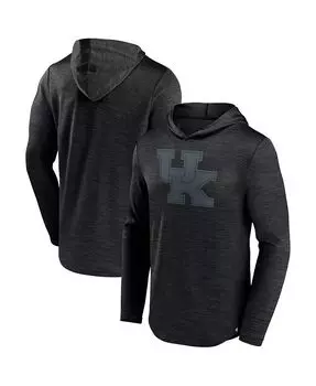 Мужская футболка с капюшоном с логотипом Heather Black Kentucky Wildcats Transitional Fanatics, черный