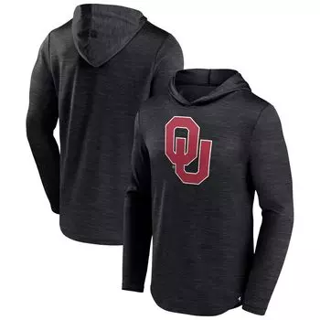 Мужская футболка с капюшоном с логотипом Heather Black Oklahoma Earlys Transitional Fanatics