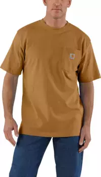 Мужская футболка с карманом Carhartt K87, цвет Carhartt Brown