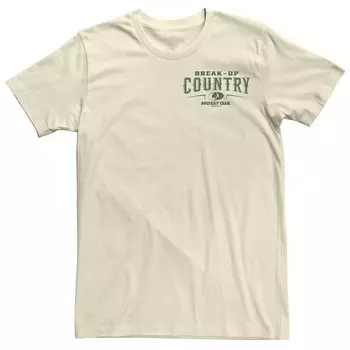 Мужская футболка с карманом и логотипом Mossy Oak Break-Up Country Licensed Character, цвет Natural