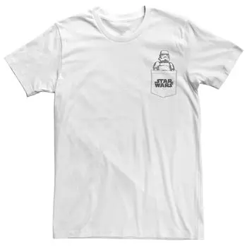 Мужская футболка с карманом и логотипом Star Wars Stormtrooper Title Licensed Character