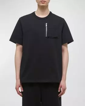 Мужская футболка с карманом на молнии Helmut Lang, цвет Black