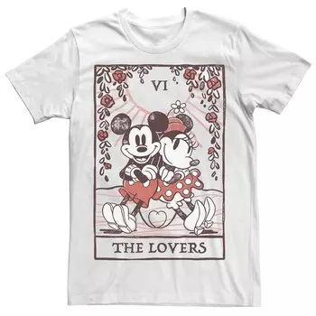 Мужская футболка с картами Таро Disney's Mickey And Friends Mickey & Minnie Licensed Character, белый