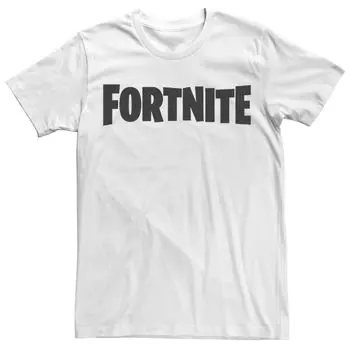 Мужская футболка с классическим логотипом в оттенках серого Fortnite Licensed Character