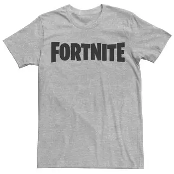 Мужская футболка с классическим логотипом в оттенках серого Fortnite Licensed Character