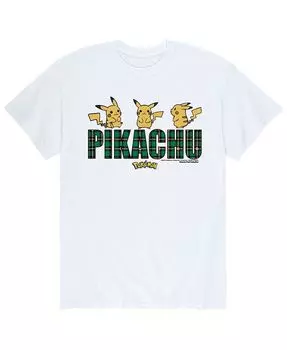Мужская футболка с клетчатым логотипом Pokemon AIRWAVES, белый