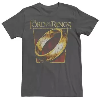 Мужская футболка с кольцом «Властелин колец» Madeworn Licensed Character, цвет Charcoal