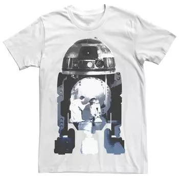 Мужская футболка с коллажем A New Hope Ep4 R2D2 Licensed Character