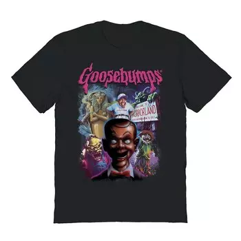 Мужская футболка с коллажем и рисунком Goosebumps Bootleg Licensed Character, черный