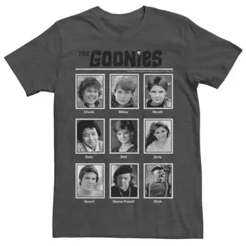 Мужская футболка с коллажем с изображением персонажа The Goonies Licensed Character, цвет Charcoal Heather
