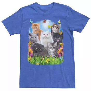 Мужская футболка с коллажем Spring Kitten Garden Licensed Character