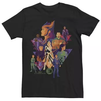 Мужская футболка с коллажем в стиле арт-деко Marvel Eternals Licensed Character