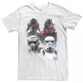 Мужская футболка с коллажем «Звездные войны Джедай Падший Орден» Imperial Fighter Licensed Character