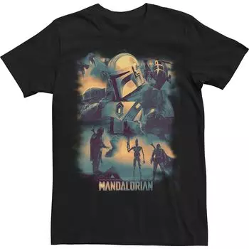 Мужская футболка с коллажем «Звездные войны» Mando Memory Licensed Character