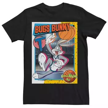 Мужская футболка с коллекционной карточкой Space Jam Bugs Bunny Licensed Character