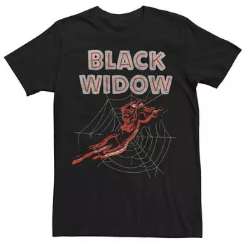 Мужская футболка с комиксами Marvel Black Widow в стиле ретро Licensed Character