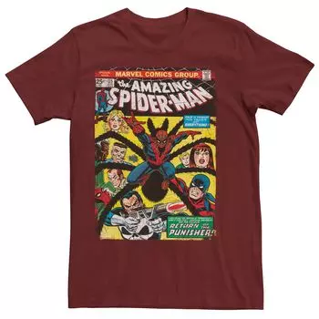Мужская футболка с комиксами Marvel Spider-Man Return Of The Punisher Licensed Character