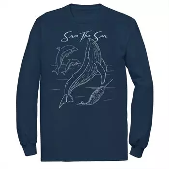 Мужская футболка с контурами ко Дню Земли Save The Sea Licensed Character