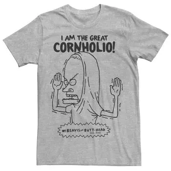 Мужская футболка с контурным рисунком Beavis and Butt-Head Great Cornholio Licensed Character