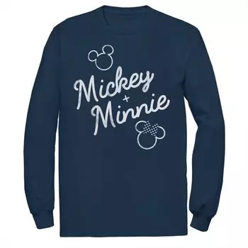 Мужская футболка с контуром Disney Mickey Plus Minnie Mouse Licensed Character