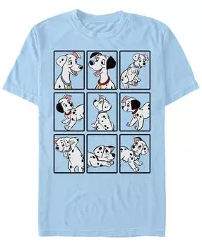 Мужская футболка с коротким рукавом 101 dalmations dalmatian box up Fifth Sun, светло-синий