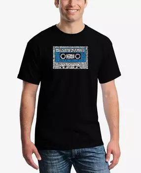 Мужская футболка с коротким рукавом 80-х one hit wonders word art LA Pop Art, черный