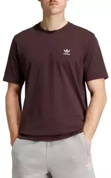 Мужская футболка с коротким рукавом Adidas Trefoil Essentials, цвет Shadow Brown