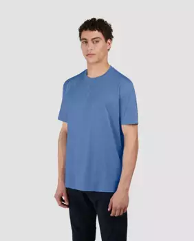 Мужская футболка с коротким рукавом акула с логотипом на груди Paul & Shark, синий