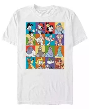 Мужская футболка с коротким рукавом Animaniacs Animaniacs Character Boxes Fifth Sun, белый